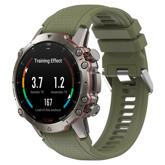 For Amazfit Falcon Dotted Steel Buckle Solid Color Silicone Watch Band(Jungle Green) - Watch Bands by buy2fix | Online Shopping UK | buy2fix