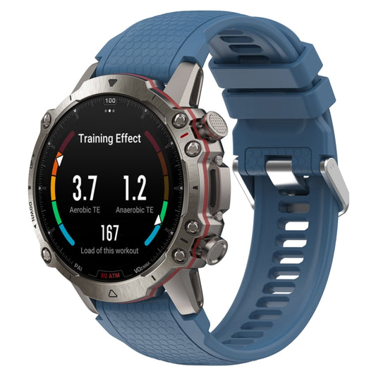 For Amazfit Falcon Dotted Steel Buckle Solid Color Silicone Watch Band(Blue) - Watch Bands by buy2fix | Online Shopping UK | buy2fix