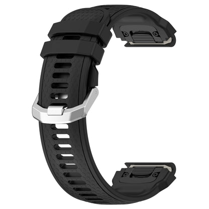 For Amazfit Falcon Dotted Steel Buckle Solid Color Silicone Watch Band(Black) - Watch Bands by buy2fix | Online Shopping UK | buy2fix
