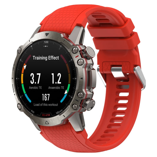 For Amazfit Falcon Dotted Steel Buckle Solid Color Silicone Watch Band(Red) - Watch Bands by buy2fix | Online Shopping UK | buy2fix