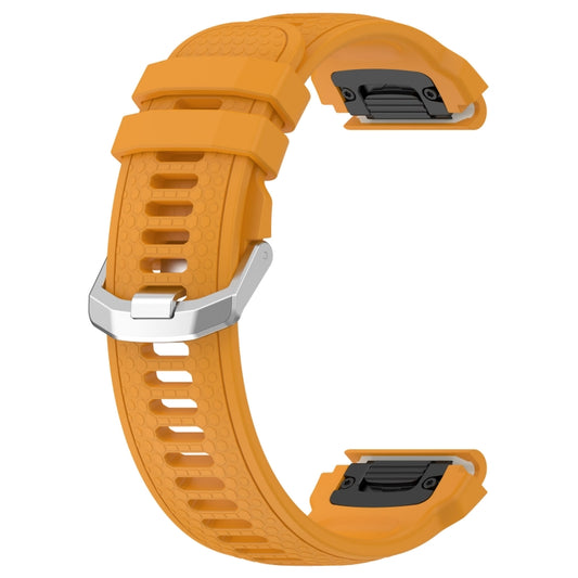 For Amazfit Falcon Dotted Steel Buckle Solid Color Silicone Watch Band(Yellow) - Watch Bands by buy2fix | Online Shopping UK | buy2fix