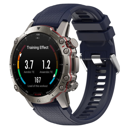 For Amazfit Falcon Dotted Steel Buckle Solid Color Silicone Watch Band(Midnight Blue) - Watch Bands by buy2fix | Online Shopping UK | buy2fix