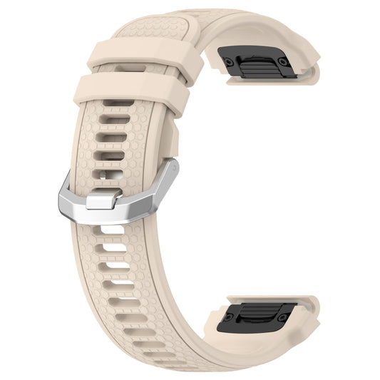 For Amazfit Falcon Dotted Steel Buckle Solid Color Silicone Watch Band(Starlight) - Watch Bands by buy2fix | Online Shopping UK | buy2fix