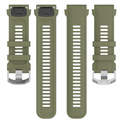 For Amazfit Falcon Dotted Steel Buckle Solid Color Silicone Watch Band(Jungle Green) - Watch Bands by buy2fix | Online Shopping UK | buy2fix