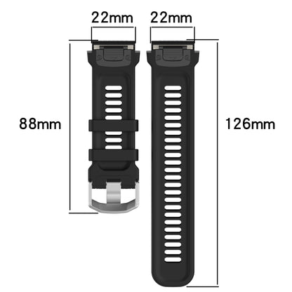 For Amazfit Falcon Dotted Steel Buckle Solid Color Silicone Watch Band(Black) - Watch Bands by buy2fix | Online Shopping UK | buy2fix