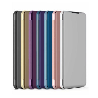 For Samsung Galaxy A54 5G Plated Mirror Horizontal Flip Leather Phone Case with Holder(Silver) by buy2fix