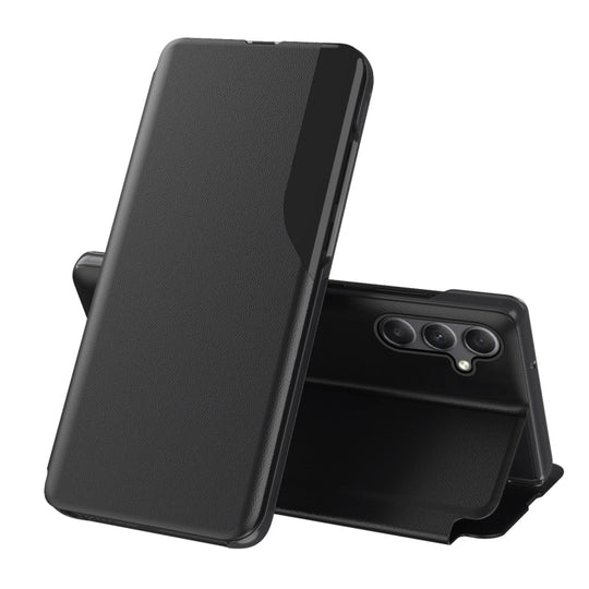 For Samsung Galaxy A34 5G Attraction Flip Holder Leather Phone Case(Black)