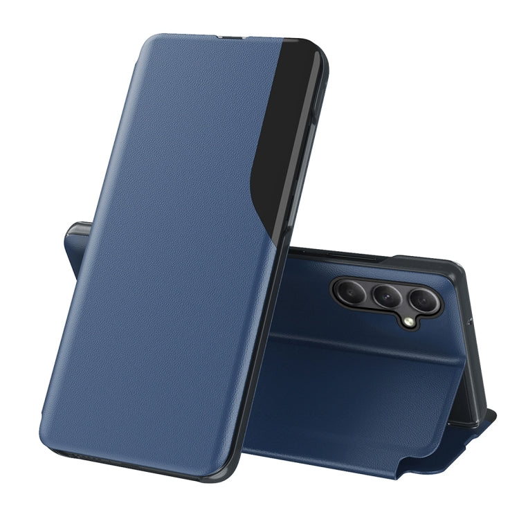 For Samsung Galaxy A34 5G Attraction Flip Holder Leather Phone Case(Blue) by buy2fix