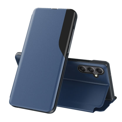 For Samsung Galaxy A34 5G Attraction Flip Holder Leather Phone Case(Blue) by buy2fix