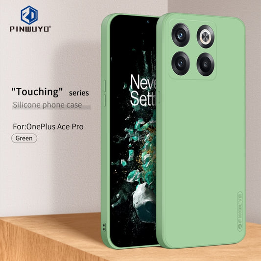 For OnePlus Ace Pro / 10R 5G  PINWUYO Sense Series Liquid Silicone TPU Phone Case(Green) - OnePlus Cases by PINWUYO | Online Shopping UK | buy2fix