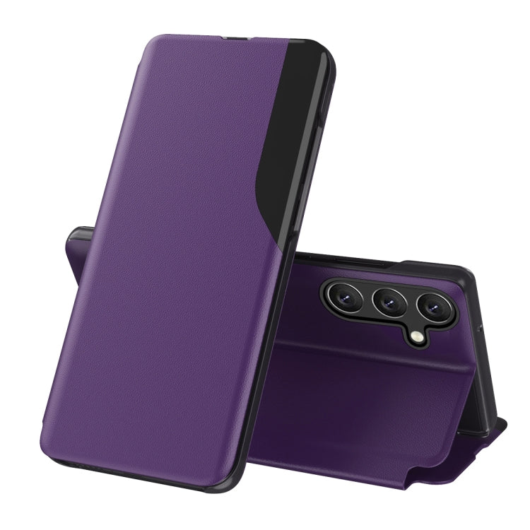 For Samsung Galaxy A54 5G Attraction Flip Holder Leather Phone Case(Purple) by buy2fix