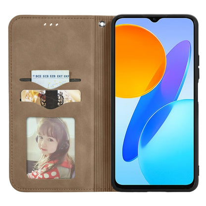 For Honor X6 Retro Skin Feel Magnetic Flip Leather Phone Case(Brown) by buy2fix