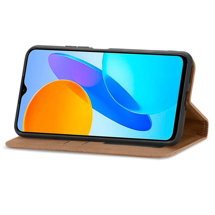 For Honor X6 Retro Skin Feel Magnetic Flip Leather Phone Case(Brown) by buy2fix