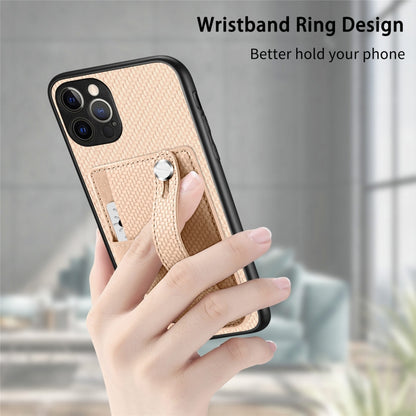 For iPhone 12 Pro Max Wristband Kickstand Card Wallet Back Cover Phone Case with Tool Knife(Black) - iPhone 12 Pro Max Cases by buy2fix | Online Shopping UK | buy2fix