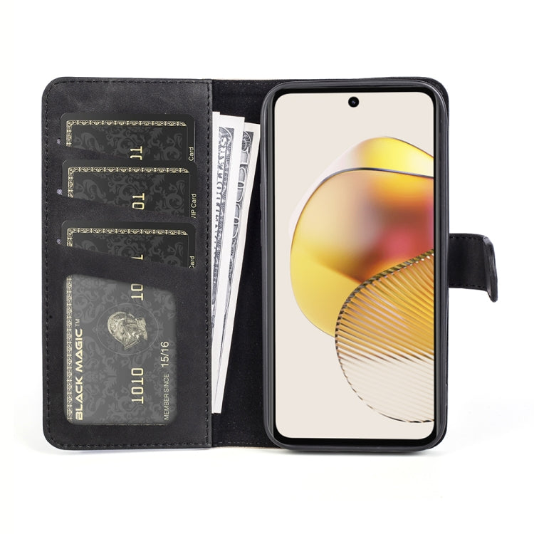 For Motorola Moto G73 Stitching Horizontal Flip Leather Phone Case(Black) - Motorola Cases by buy2fix | Online Shopping UK | buy2fix