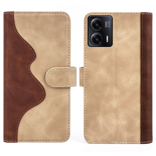 For Motorola Moto G73 Stitching Horizontal Flip Leather Phone Case(Yellow) - Motorola Cases by buy2fix | Online Shopping UK | buy2fix