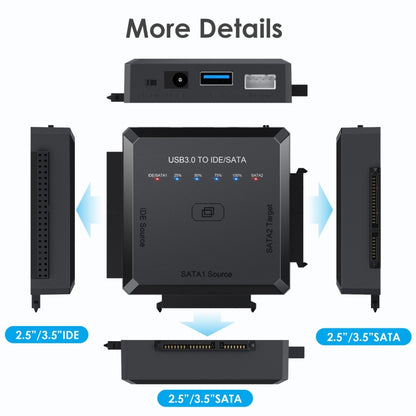 USB3.0 to SATA or IDE Hard Drive Adapter Converter With Clone Function - USB to IDE / SATA by buy2fix | Online Shopping UK | buy2fix