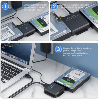 USB3.0 to SATA or IDE Hard Drive Adapter Converter With Clone Function - USB to IDE / SATA by buy2fix | Online Shopping UK | buy2fix