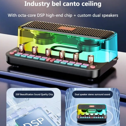 C18 Home Sound Card Karaoke Audio Integrated Microphone Equipment Full Set - Live Sound Effects Processors by buy2fix | Online Shopping UK | buy2fix