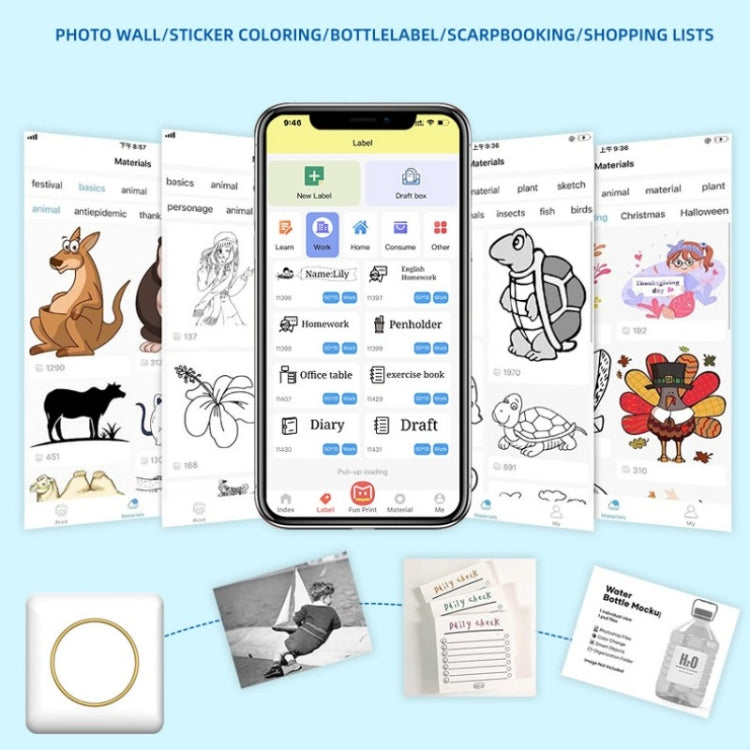 C20 Portable Multifunction Mini Printer Support OCR Text Scanning by buy2fix