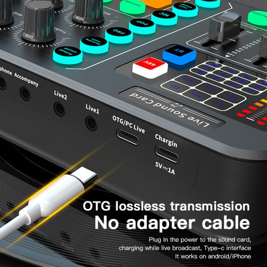M6 Live Sound Card Multifunctional Wireless Voice Changer Broadcast Mixer - Live Sound Effects Processors by buy2fix | Online Shopping UK | buy2fix