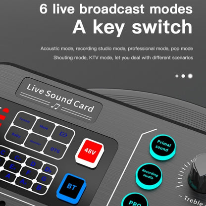 M6 Live Sound Card Multifunctional Wireless Voice Changer Broadcast Mixer - Live Sound Effects Processors by buy2fix | Online Shopping UK | buy2fix
