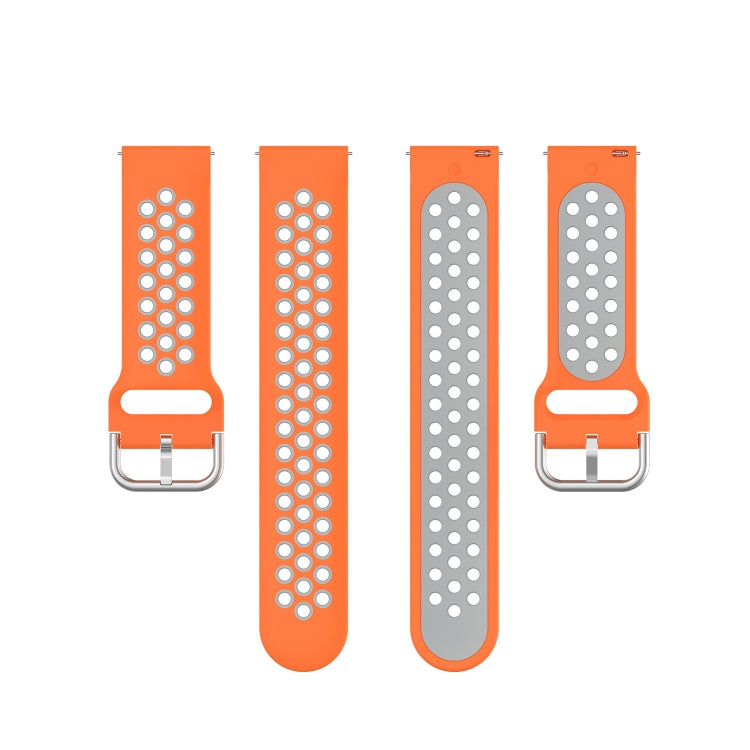 For Xiaomi MI Watch S1 22mm Perforated Breathable Sports Silicone Watch Band(Black+Grey) - Watch Bands by buy2fix | Online Shopping UK | buy2fix