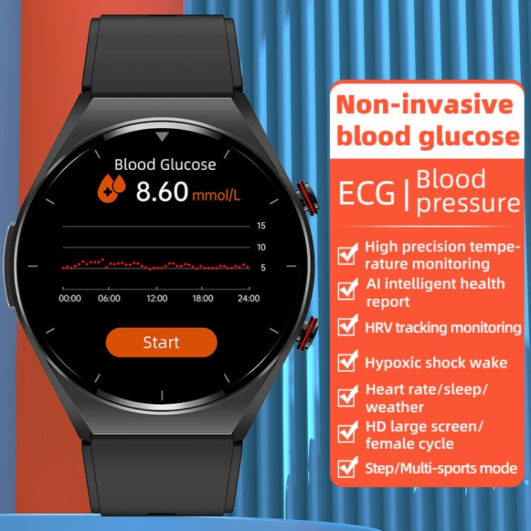 E09 1.32 inch Color Screen Smart Watch,Support Heart Rate Monitoring / Blood Pressure Monitoring(Black) by buy2fix