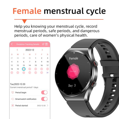 E09 1.32 inch Color Screen Smart Watch,Support Heart Rate Monitoring / Blood Pressure Monitoring(Black) by buy2fix