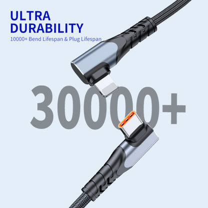 ENKAY Hat-Prince PD 20W Type-C to 8 Pin Dual Elbow Fast Charging Data Cable, Length:1m(Black) by ENKAY