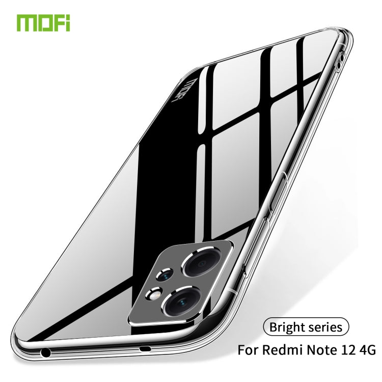 For Xiaomi Redmi Note 12 4G MOFI Ming Series Ultra-thin TPU Phone Case(Transparent) by MOFI