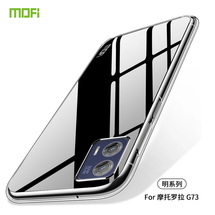 For Motorola Moto G73 MOFI Ming Series Ultra-thin TPU Phone Case(Transparent) - Motorola Cases by MOFI | Online Shopping UK | buy2fix