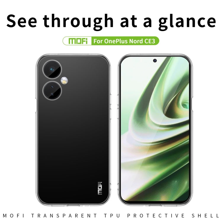 For OnePlus Nord CE 3 MOFI Ming Series Ultra-thin TPU Phone Case(Transparent) - OnePlus Cases by MOFI | Online Shopping UK | buy2fix