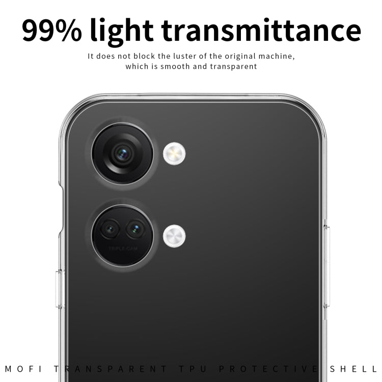 For OnePlus Ace 2V MOFI Ming Series Ultra-thin TPU Phone Case(Transparent) - OnePlus Cases by MOFI | Online Shopping UK | buy2fix