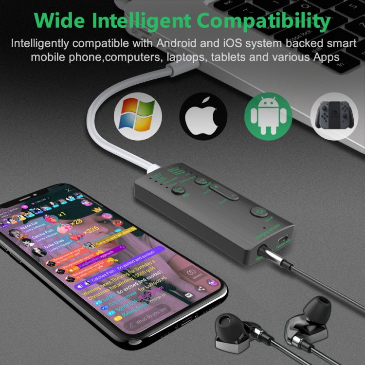 M1 Portable Mini Voice Changing Modulator with Adjustable Voice Functions & Phone Computer & Sound Card & Mic Tool - Live Sound Effects Processors by buy2fix | Online Shopping UK | buy2fix
