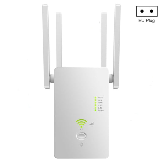 U6 5Ghz Wireless WiFi Repeater 1200Mbps Router Wifi Booster 2.4G Long Range Extender(EU Plug) by buy2fix
