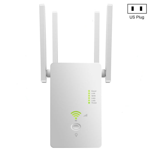 U6 5Ghz Wireless WiFi Repeater 1200Mbps Router Wifi Booster 2.4G Long Range Extender(EU Plug) by buy2fix