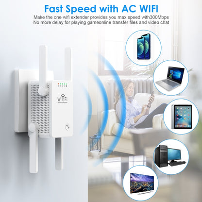 U8 300Mbps Wireless WiFi Repeater Extender Router Wi-Fi Signal Amplifier WiFi Booster(EU Plug) by buy2fix