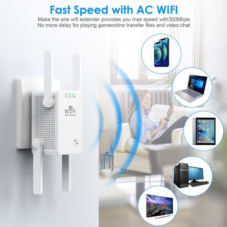 U8 300Mbps Wireless WiFi Repeater Extender Router Wi-Fi Signal Amplifier WiFi Booster(US Plug) by buy2fix