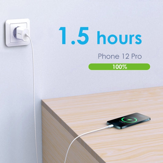 NORTHJO NOPD2000 PD 20W USB-C / Type-C Single Port Fast Wall Charger, Plug Type:EU Plug(White) - USB Charger by NORTHJO | Online Shopping UK | buy2fix