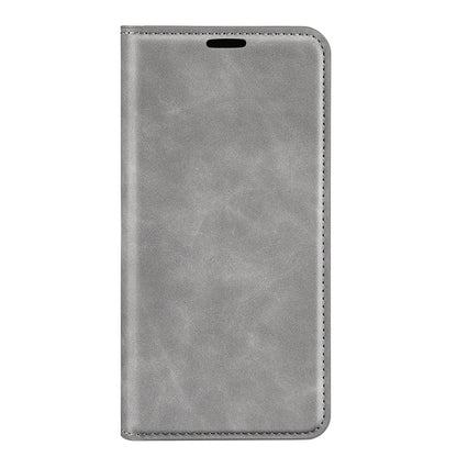 For Samsung Galaxy A14 5G Retro-skin Magnetic Suction Leather Phone Case(Grey) by buy2fix