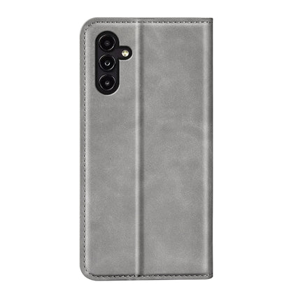 For Samsung Galaxy A14 5G Retro-skin Magnetic Suction Leather Phone Case(Grey) by buy2fix