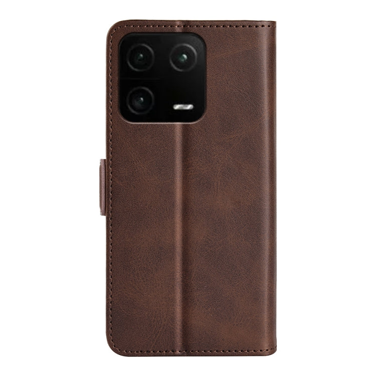 For Xiaomi 13 Pro Dual-side Magnetic Buckle Leather Phone Case(Brown) - Xiaomi Cases by buy2fix | Online Shopping UK | buy2fix