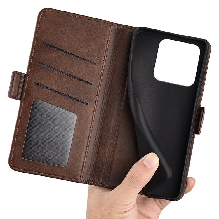 For Xiaomi 13 Pro Dual-side Magnetic Buckle Leather Phone Case(Brown) - Xiaomi Cases by buy2fix | Online Shopping UK | buy2fix