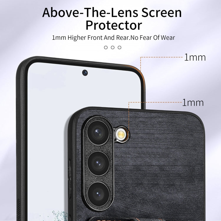 For Samsung Galaxy S21 FE 5G Retro Skin-feel Ring Card Wallet Phone Case(Black) by buy2fix