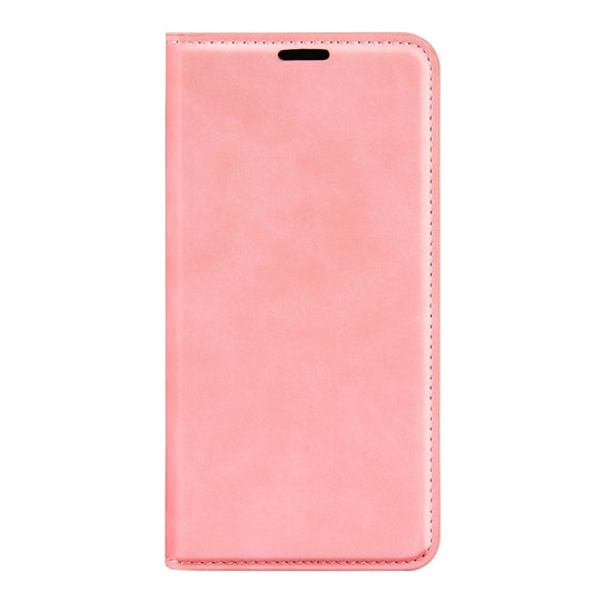 For Xiaomi Poco C40 Retro-skin Magnetic Suction Leather Phone Case(Pink) - Xiaomi Cases by buy2fix | Online Shopping UK | buy2fix