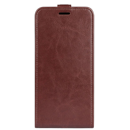 For Xiaomi Redmi Note 12 4G Global R64 Texture Vertical Flip Leather Phone Case(Brown) by buy2fix