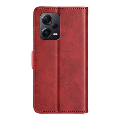 For Xiaomi Redmi Note 12 Pro+ Dual-side Magnetic Buckle Horizontal Flip Leather Phone Case(Red) by buy2fix
