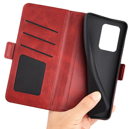 For Xiaomi Redmi Note 12 Pro+ Dual-side Magnetic Buckle Horizontal Flip Leather Phone Case(Red) by buy2fix