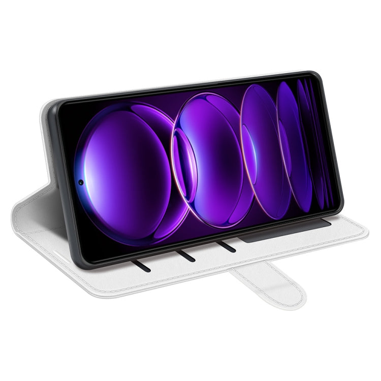 For Xiaomi Redmi Note 12 Pro+ Global R64 Texture Horizontal Flip Leather Phone Case(White) by buy2fix